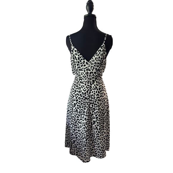 Y2K Leopard Print V neck Slip Dress Size S - Picture 2 of 6